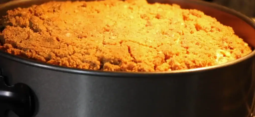 Coffee Crumb Cake in Oven