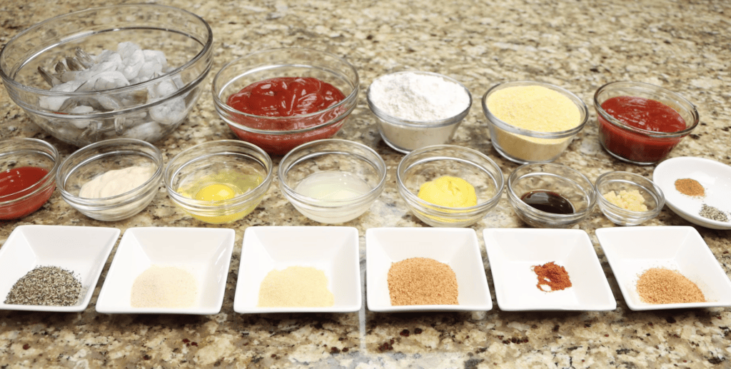 Ingredients for Cajun Fried Shrimp