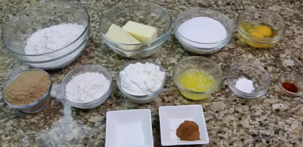 Ingredients for Coffee Cake