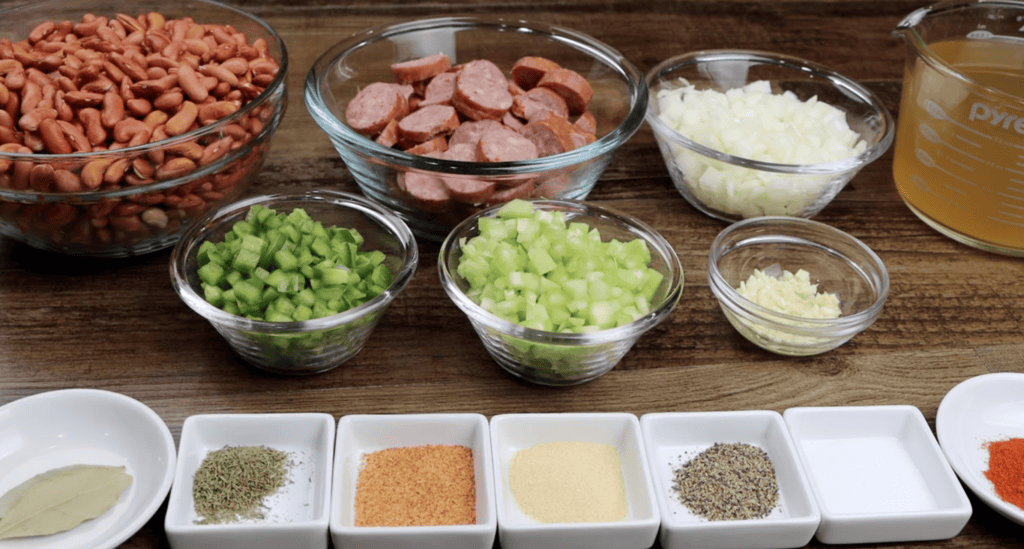 Ingredients for Red Beans and Rice
