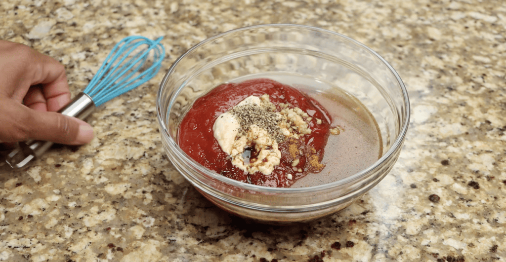 Mixing Ingredients for Cocktail Sauce