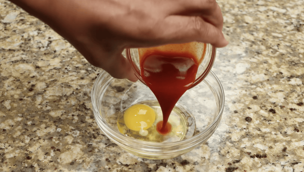 Mixing Wet Ingredients for Cajun Shrimp