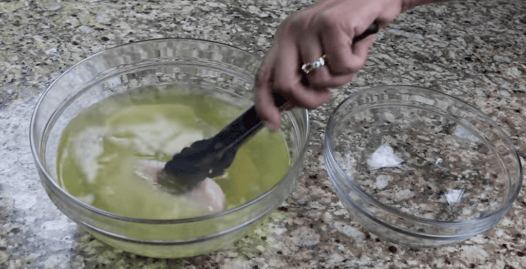 Placing the Chicken Breast in the Brine
