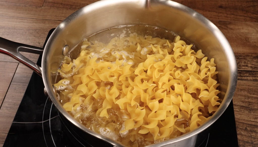 Cooking the Egg Noodles