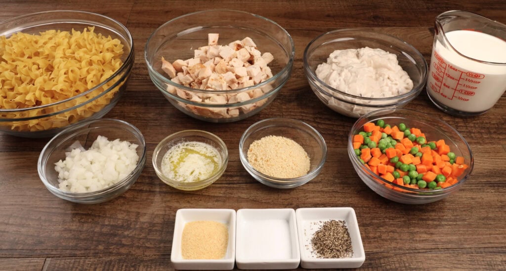 Ingredients for Chicken Noodle Casserole
