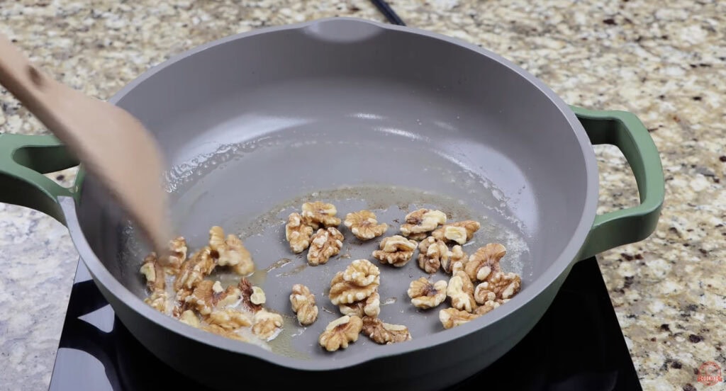 Toasting the Walnuts for Honey Walnut Shrimp