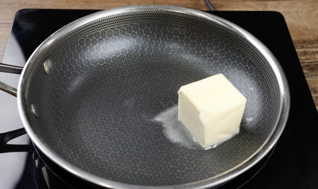 melting butter in a small pan