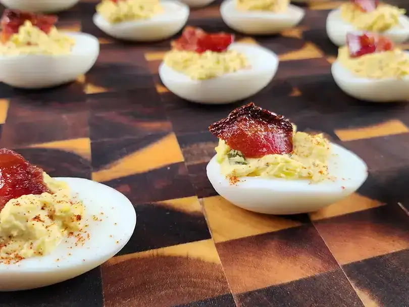 Deviled Eggs & Candied Bacon