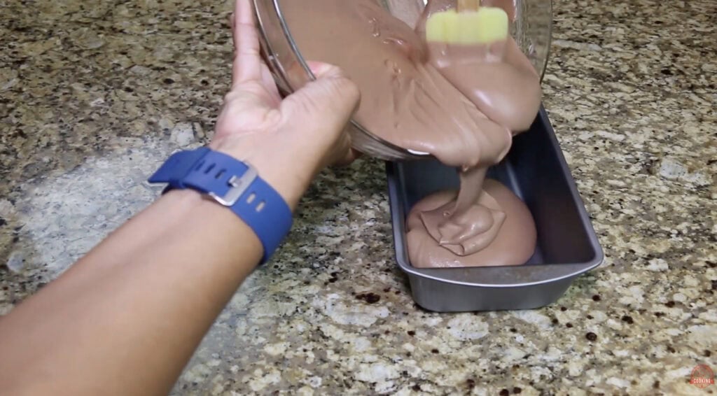 Transferring Chocolate Ice Cream to Dish